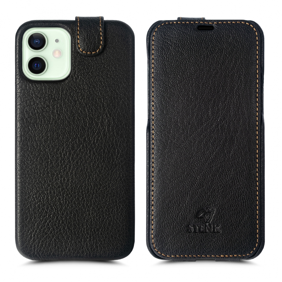 

Чехол флип Stenk Premium для Apple iPhone 12 mini Чёрный