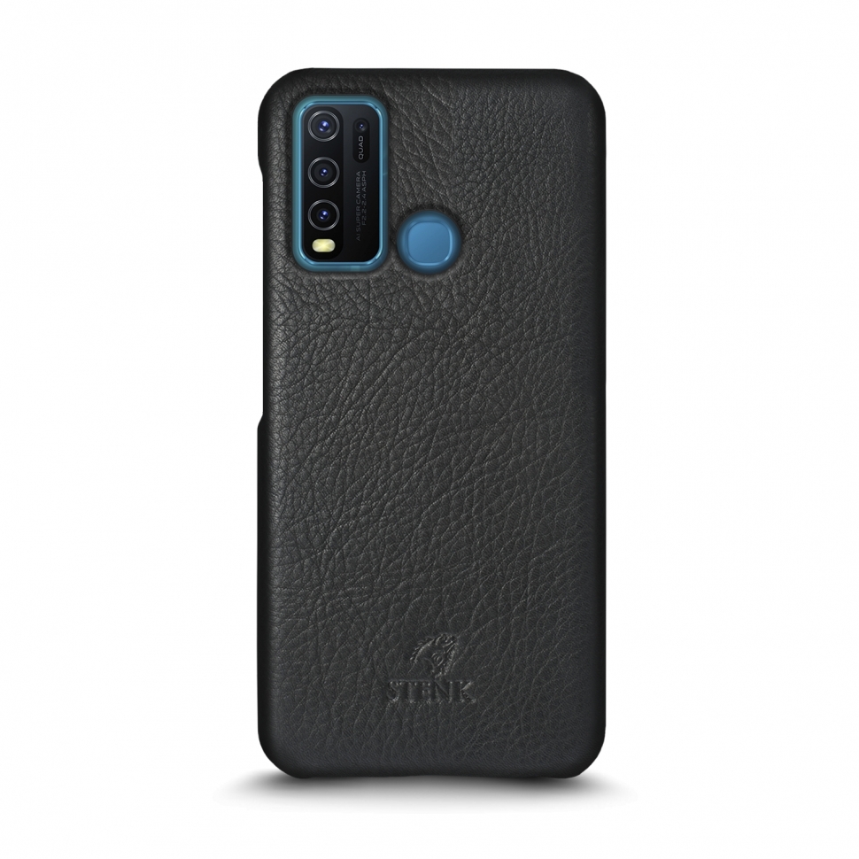

Кожаная накладка Stenk Cover для Vivo Y30 Чёрная