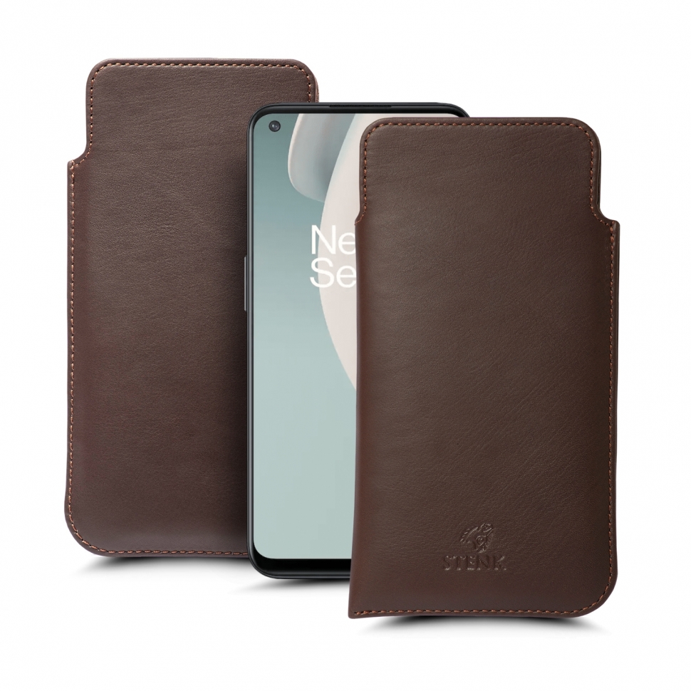 

Футляр Stenk Elegance для OnePlus Nord N100 Коричневый