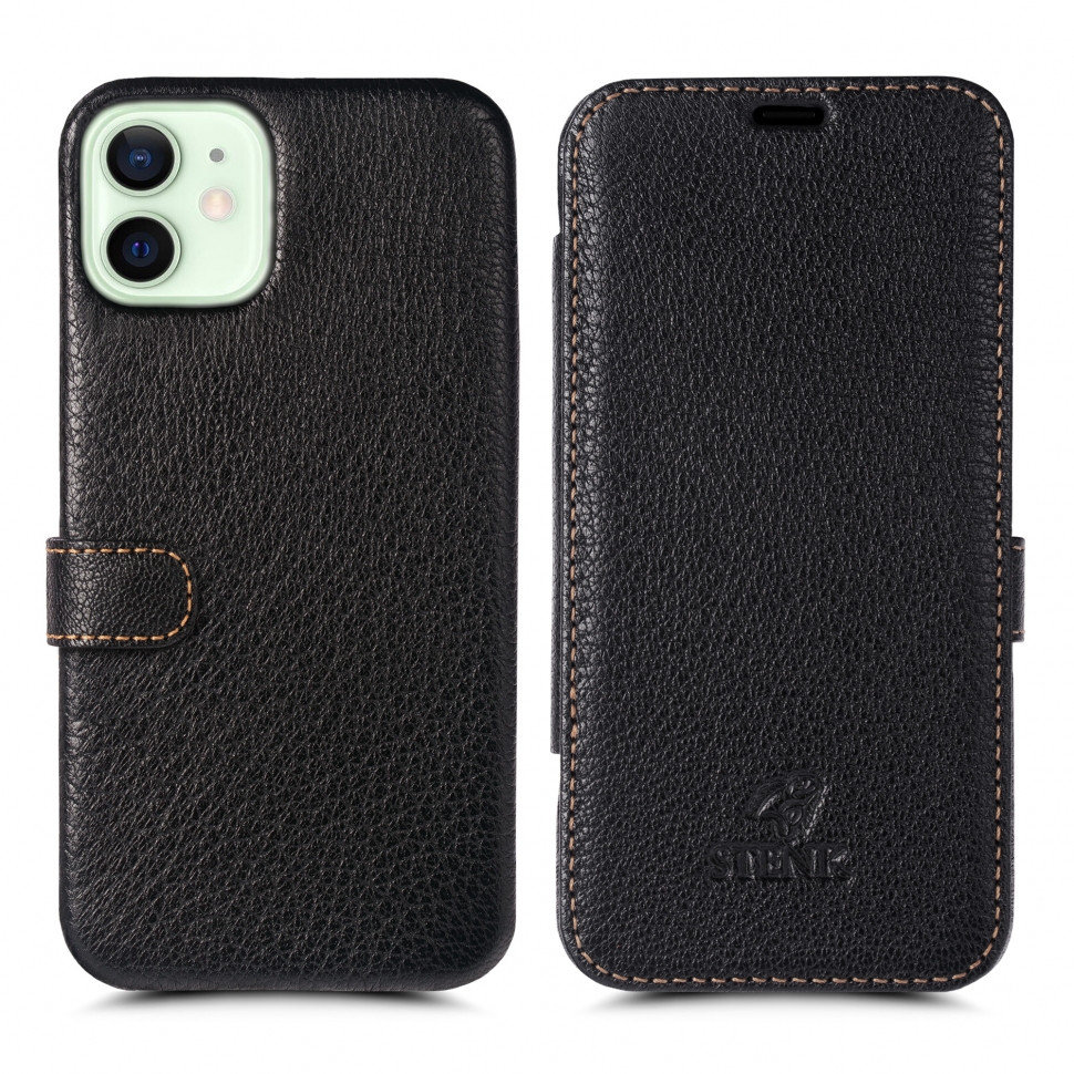 

Чехол книжка Stenk Premium для Apple iPhone 12 Чёрный