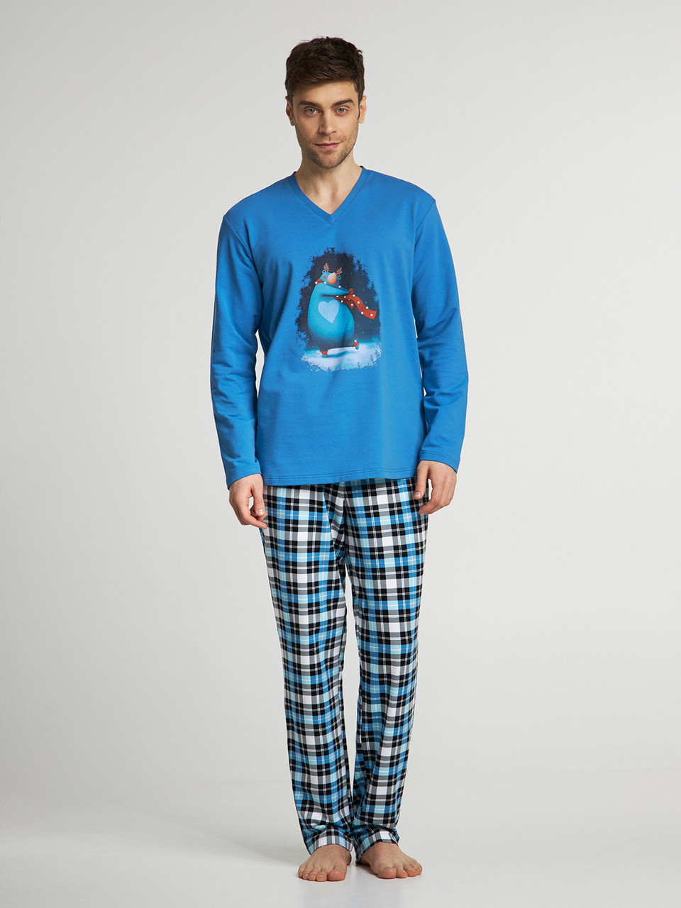 

Пижама мужская Ellen MNP 042/001 голубой 3XL