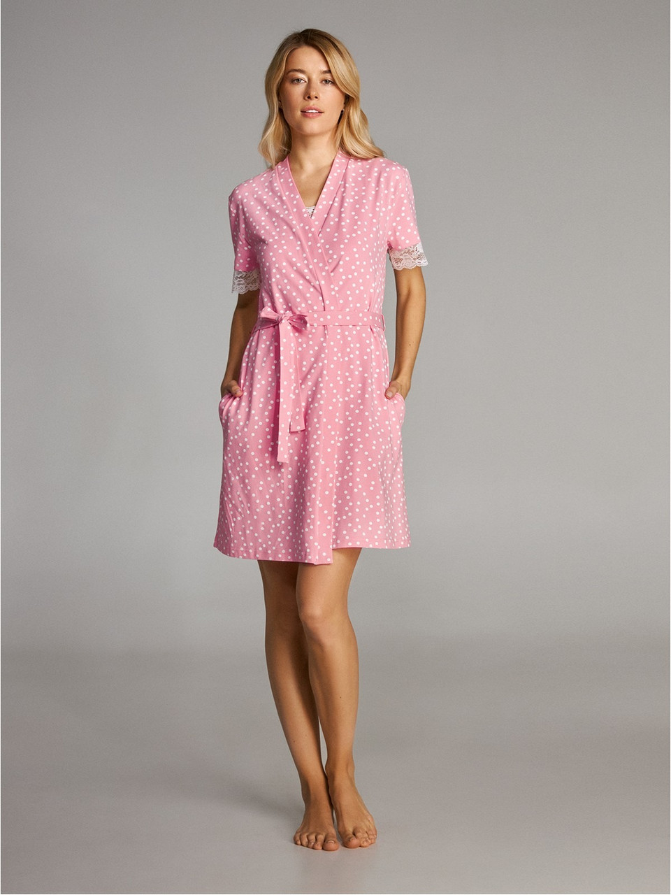 

Женский халат хлопок Ellen LDG 090/001 розовый L