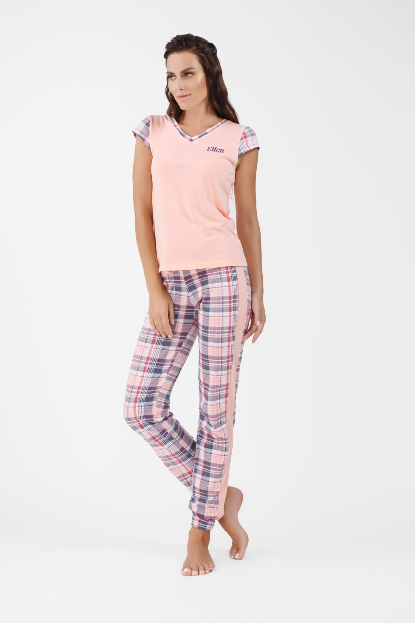 

Женская пижама брюки хлопок Ellen LNP 221/001 персиковый S