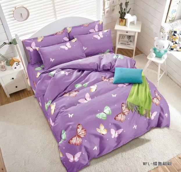 

Постельное белье Vpostelke Полёт бабочки на фиолетовом Евро 220х240 см фиолетовый