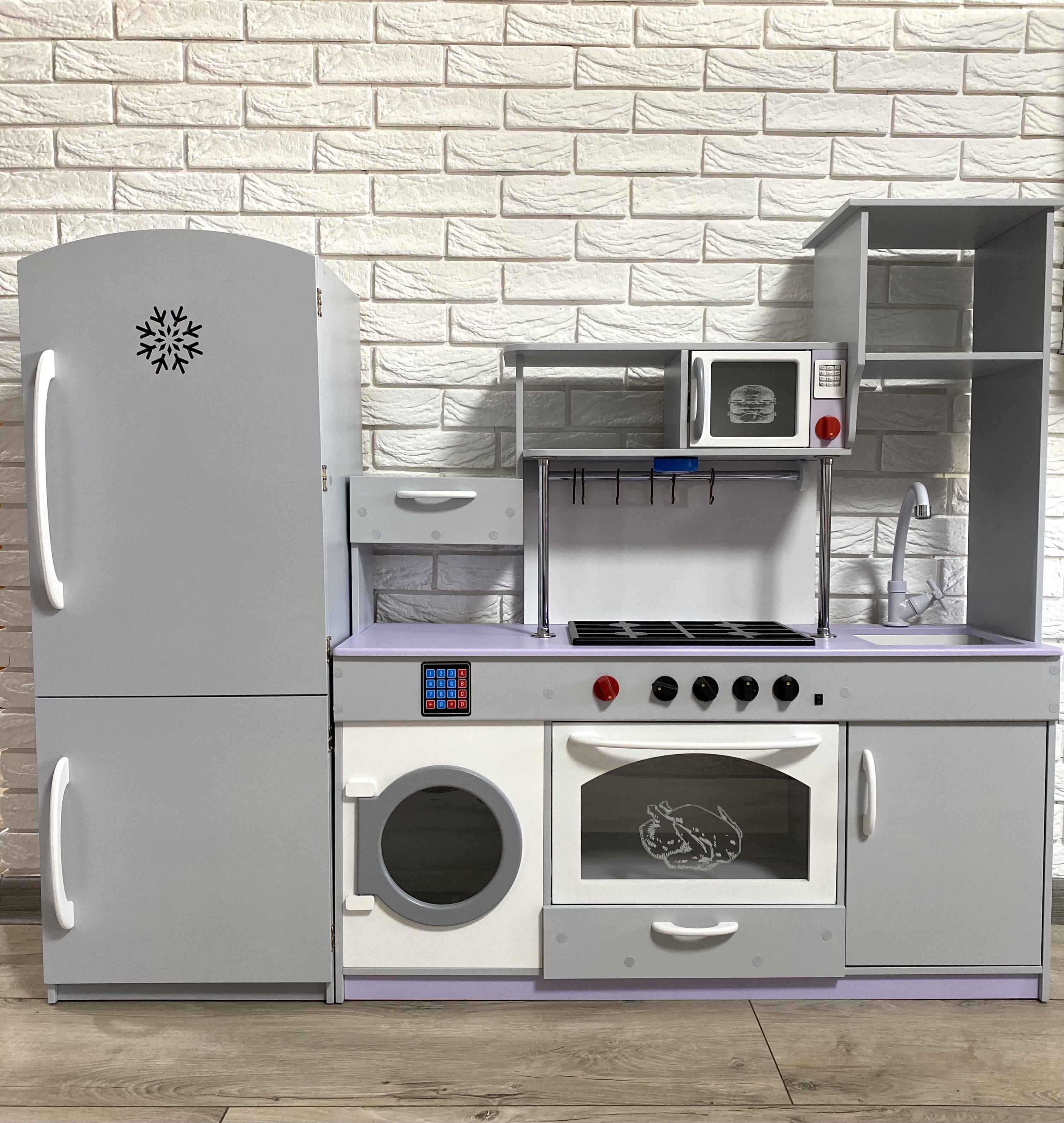 

Кухня игровая детская Woodenstar WDS-12, Серый