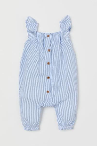 

Хлопковый комбинезон H&M  (90/48) Голубой/Полоска, Хлопковый комбинезон H&M 86 (90/48) Голубой/Полоска