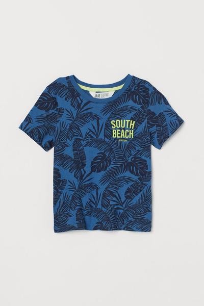 

Футболка с принтом H&M 110 (120/60) Синий/South Beach (0791488026)
