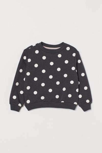 

Свитшот H&M 92 (60/50) Темно-серый/Горошек