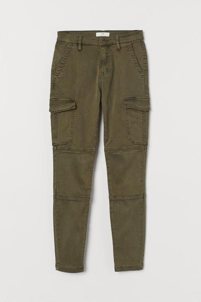 

Брюки карго Slim Fit H&M 40 (170/76А) Зеленый хаки