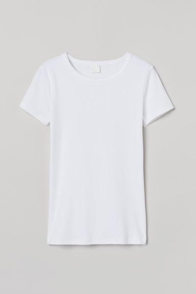 

Футболка из хлопка H&M XS (160/80А) Белый