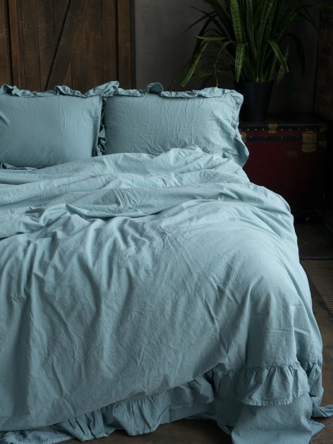 

Комплект постільної білизни 160x220x2 LIMASSO MINERAL BLUE EXCLUSIVE 800232 Сімейний
