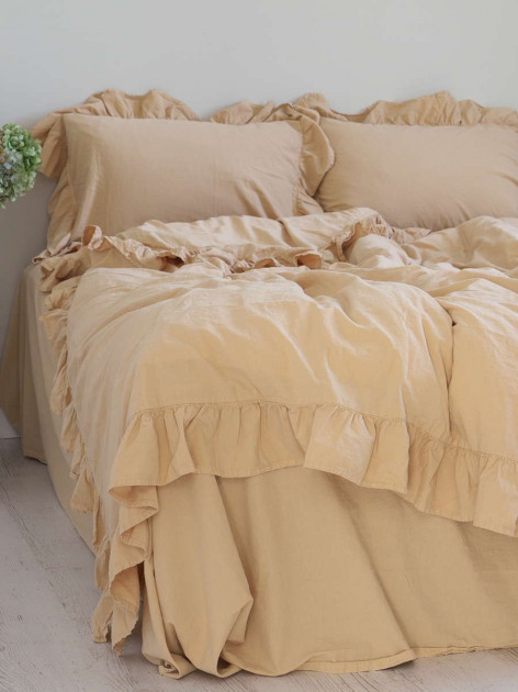 

Комплект постільної білизни 200x220 LIMASSO AKDENIZ BEJI EXCLUSIVE 800356 Євро