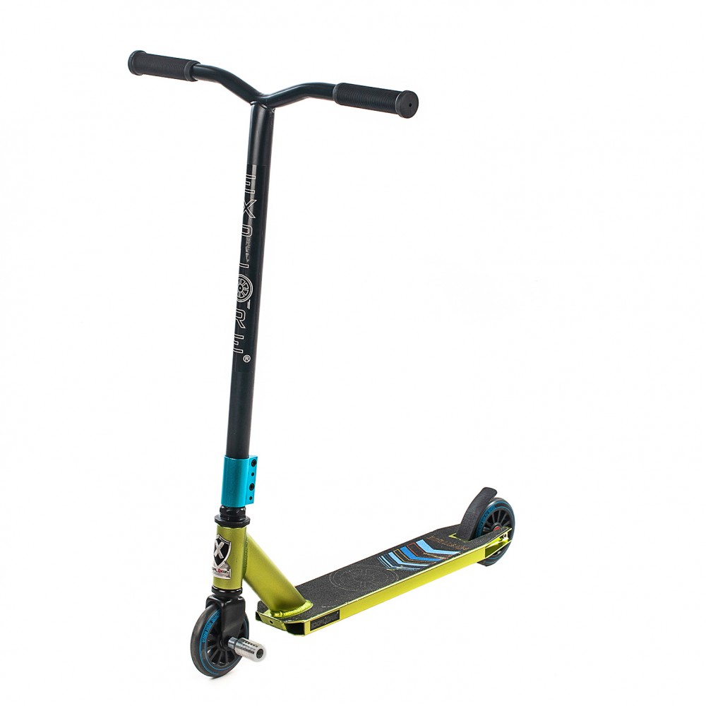 

Самокат трюковый Explore Mystique OX 110 мм черно золотой + пеги