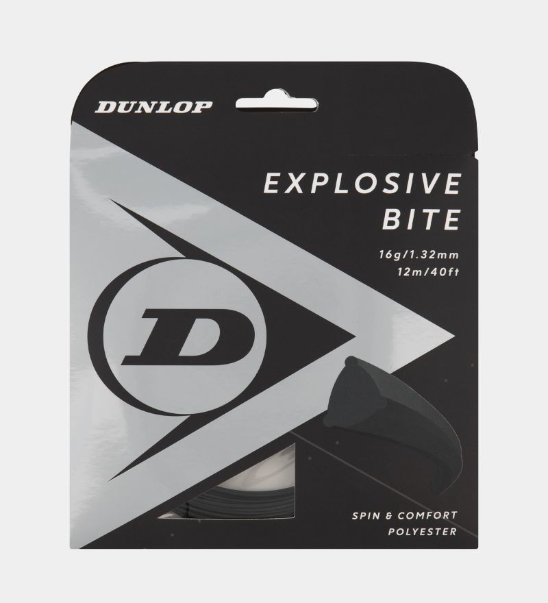 

Струны для тенниса Dunlop EXPLOSIVE BITE 16 G (1,32) чорна 12 м