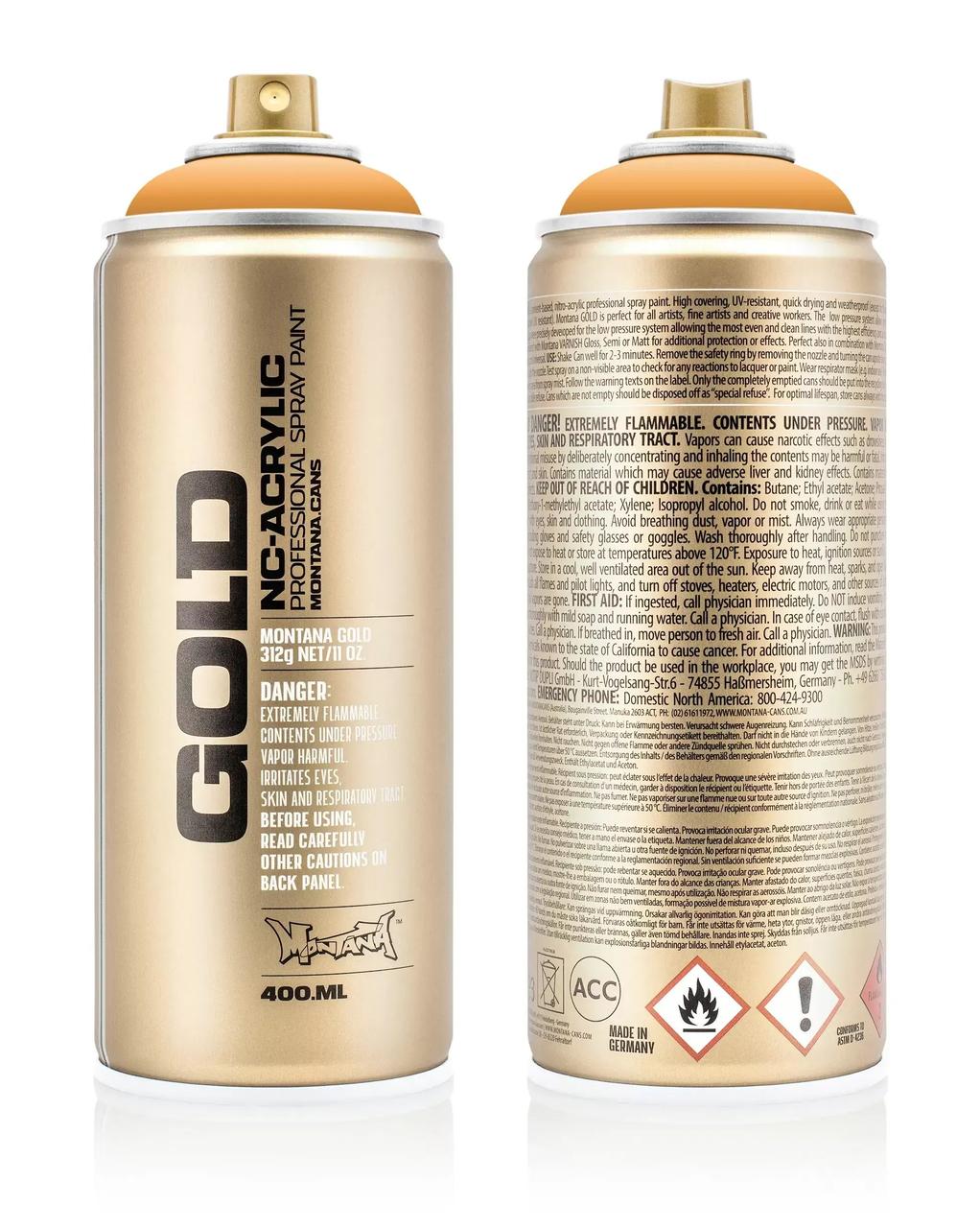 

Краска Montana Gold 2030 Черно-оранжевый 400 мл (Blast Orange) (284236)