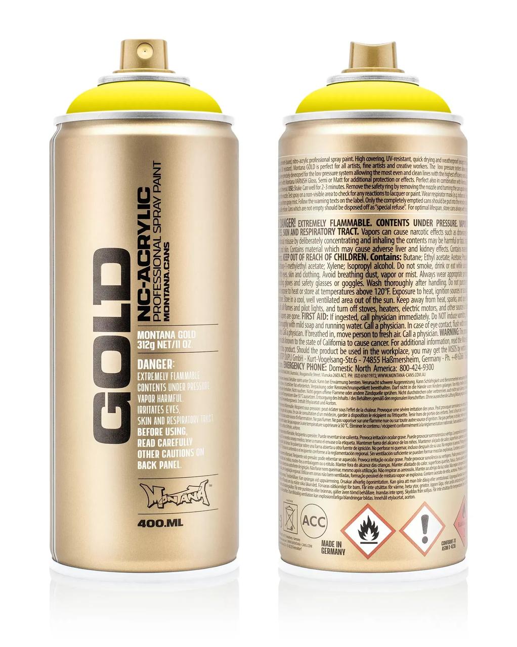 

Краска Montana Gold P1000 100% Желтый 400 мл (100% Yellow) (285561)