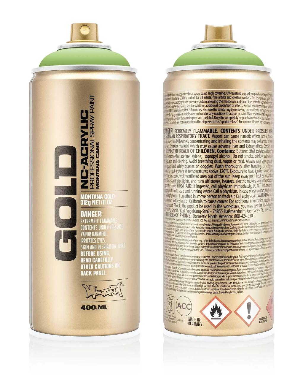 

Краска Montana Gold 6020 Зеленое яблоко 400 мл (Green Apple) (285042)