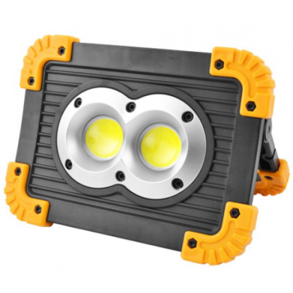 

Светодиодный Прожектор L802-20W-2COB+1W, ЗУ micro USB, Power Bank