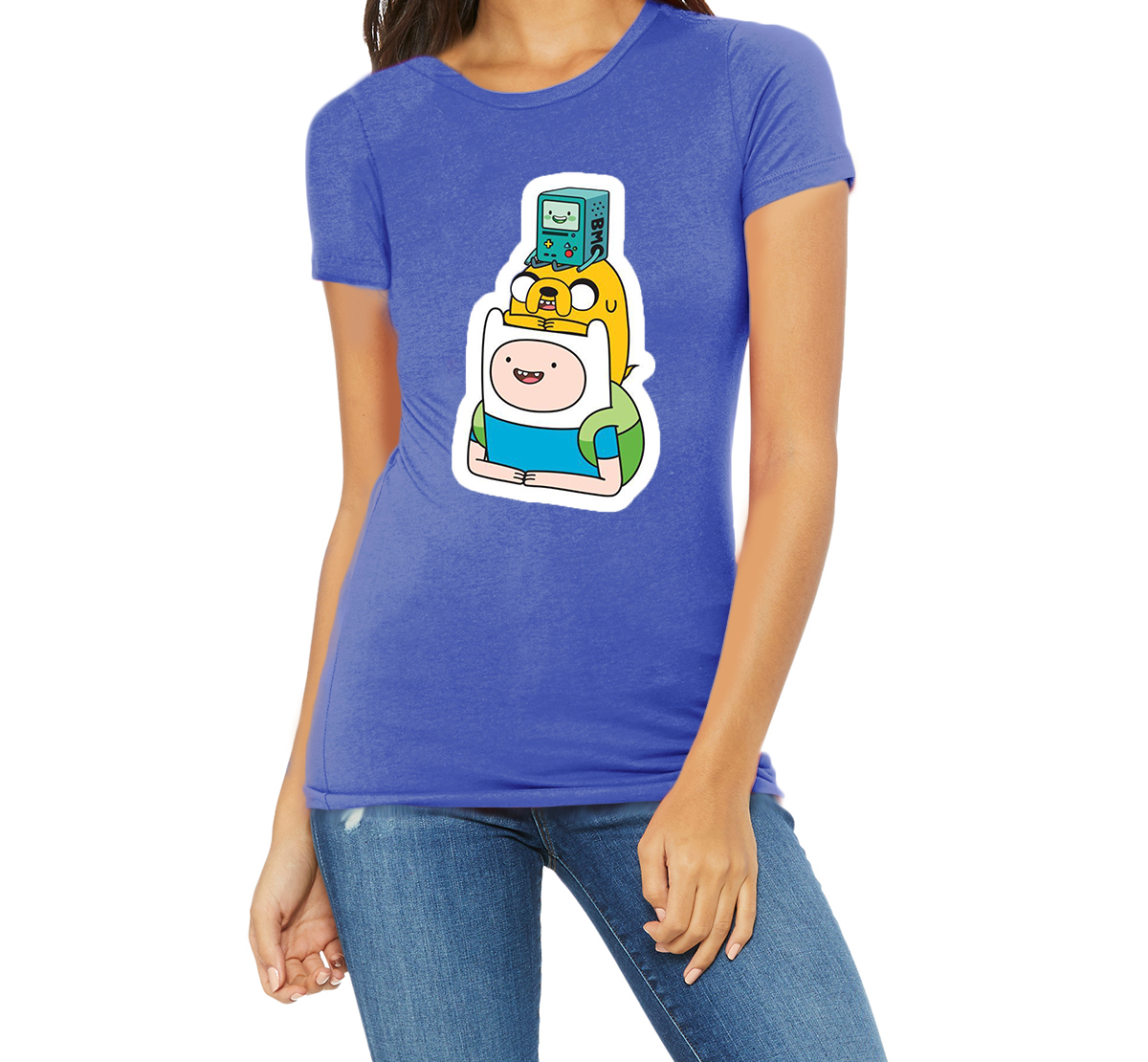 

Футболка для девочки ArtSvet Finn Jake BMO Синий 116 рост NDWDBMOTSN