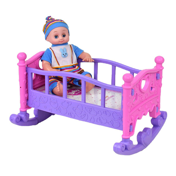 

Пупс с кроваткой Baby Lovely в костюмчике (7217186)