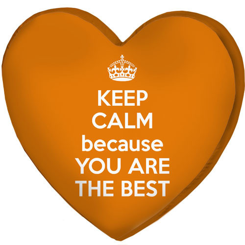 

Подушка сердце 3D Presentville Keep calm because you are the best 40х40х7,5 см