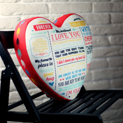 

Подушка сердце 3D Presentville I love you на белом фоне 40х40х7,5 см
