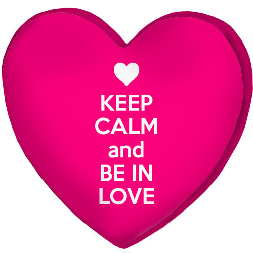 

Подушка сердце 3D Presentville Keep calm and be in love 40х40х7,5 см