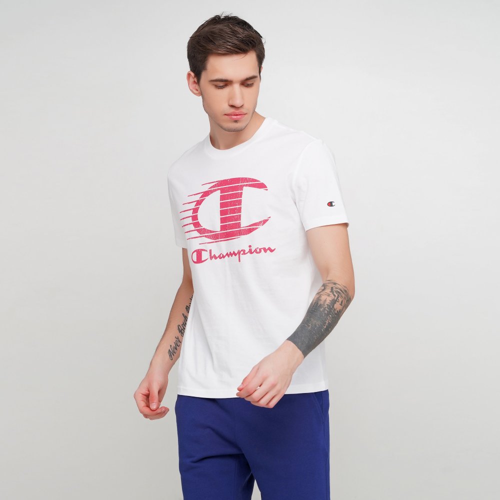 

Мужская футболка Champion Crewneck T-Shirt Белый 42 (cha214312-WHT)