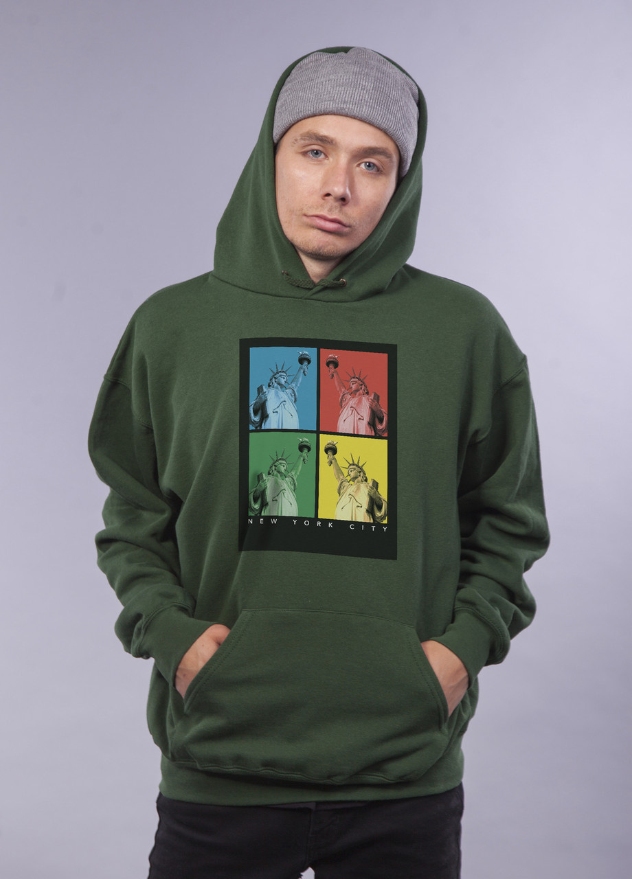 

Толстовка тёмно зелёная LOYS "NYC pop art" XXL