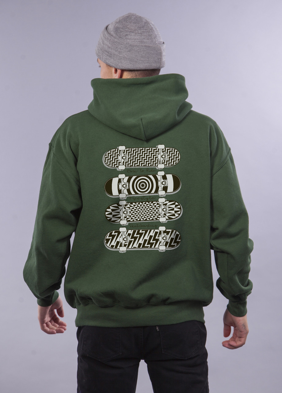 

Толстовка тёмно зелёная LOYS "Skateboard" XXL