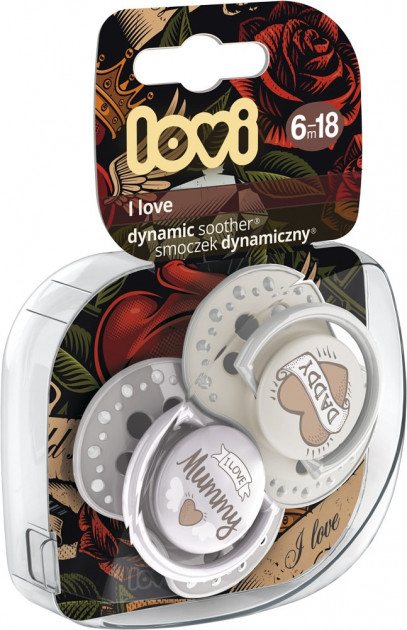 

Пустушка силіконова Lovi I love динамічна 6-18 міс 2 шт (22/868)