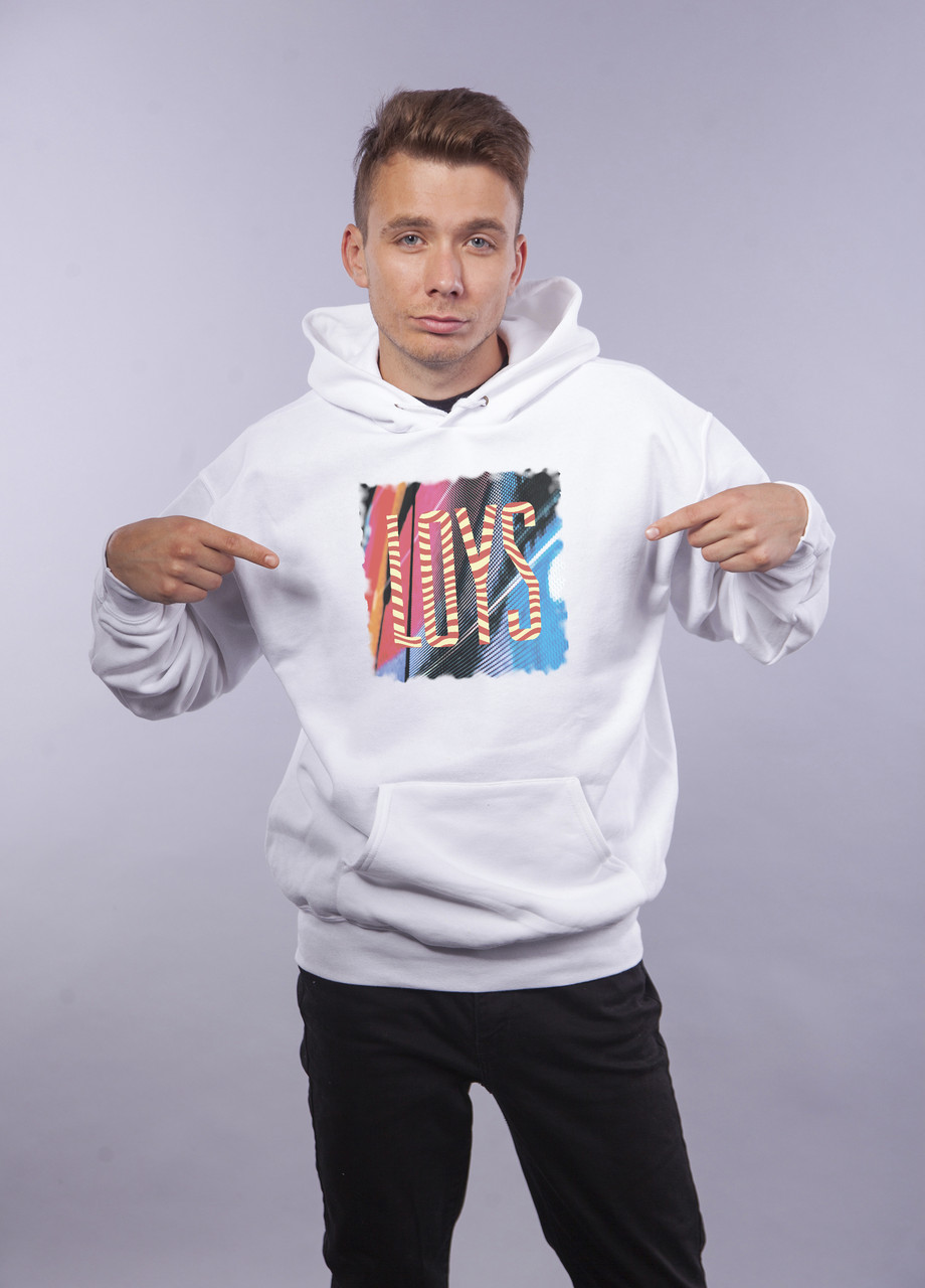 

Толстовка белая LOYS "Light Waves" XXL