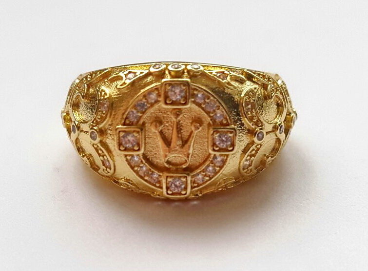 

Перстень "Королевский" с короной и звездами в восточном стиле 27346 17,3мм