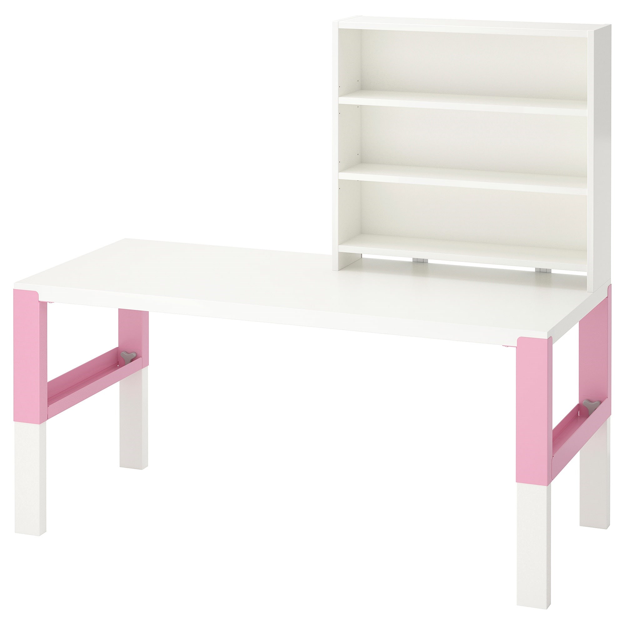 

Письмовий стіл з поличкою IKEA PAHL 128х58 см білий/рожевий (391.289.98)