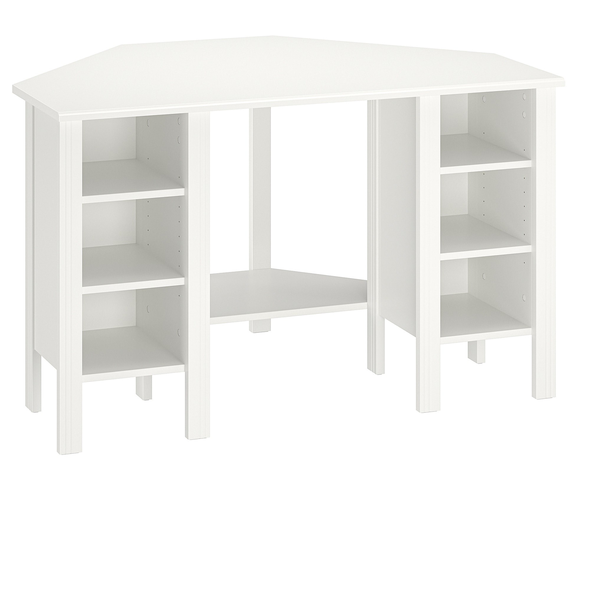 

Робочий кутовий стіл IKEA BRUSALI 120х73 см білий (604.397.57)