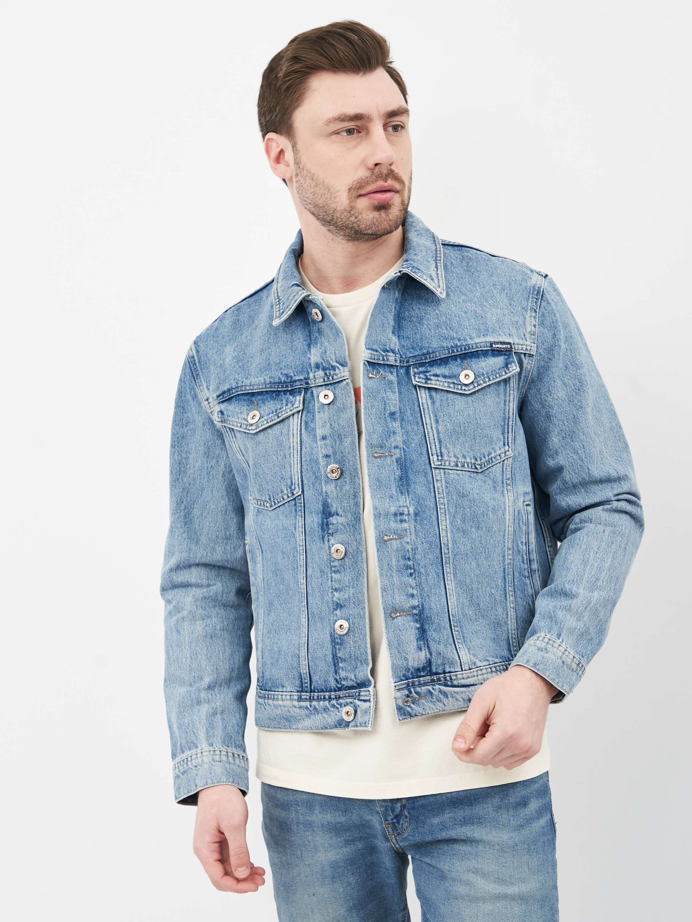

Джинсовая куртка Superdry M5010277A-3MG XL Broom Light Blue