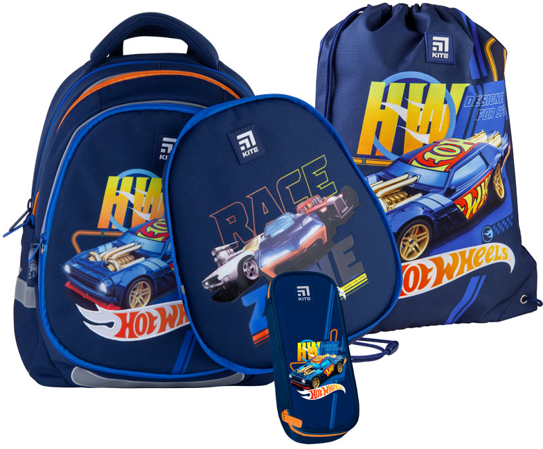 

Школьный набор Kite Education Hot Wheels Рюкзак 38x28x16 18 л + пенал + сумка для обуви (SET_HW21-700M(2p))