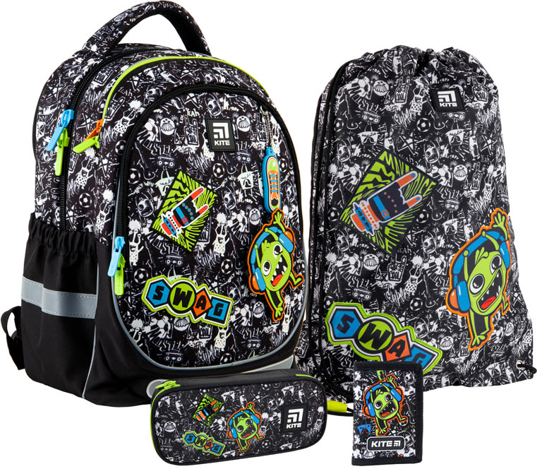 

Школьный набор Kite Education Рюкзак 38x28x16 18 л + пенал + сумка для обуви + кошелек (SET_K21-700M-1)