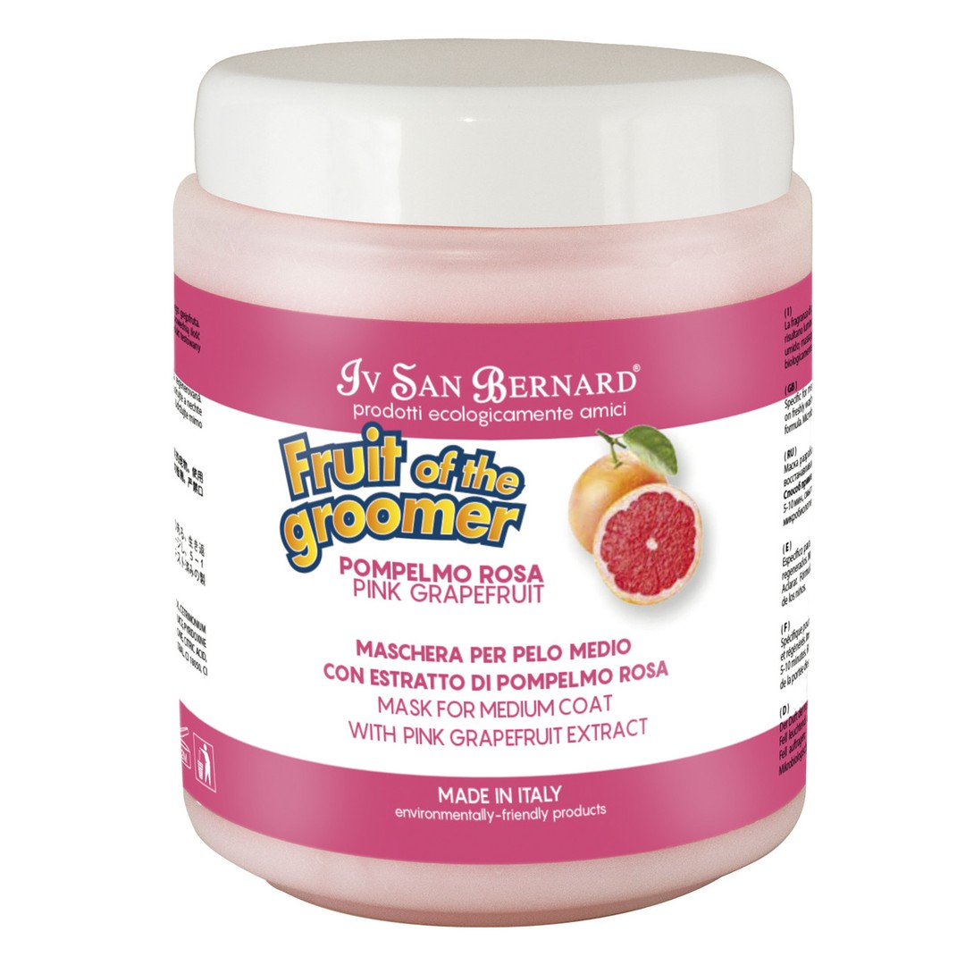 

Маска Iv San Bernard Pink Grapefruit для средней шерсти, с грейпфрутом и Витамином В6 1 л