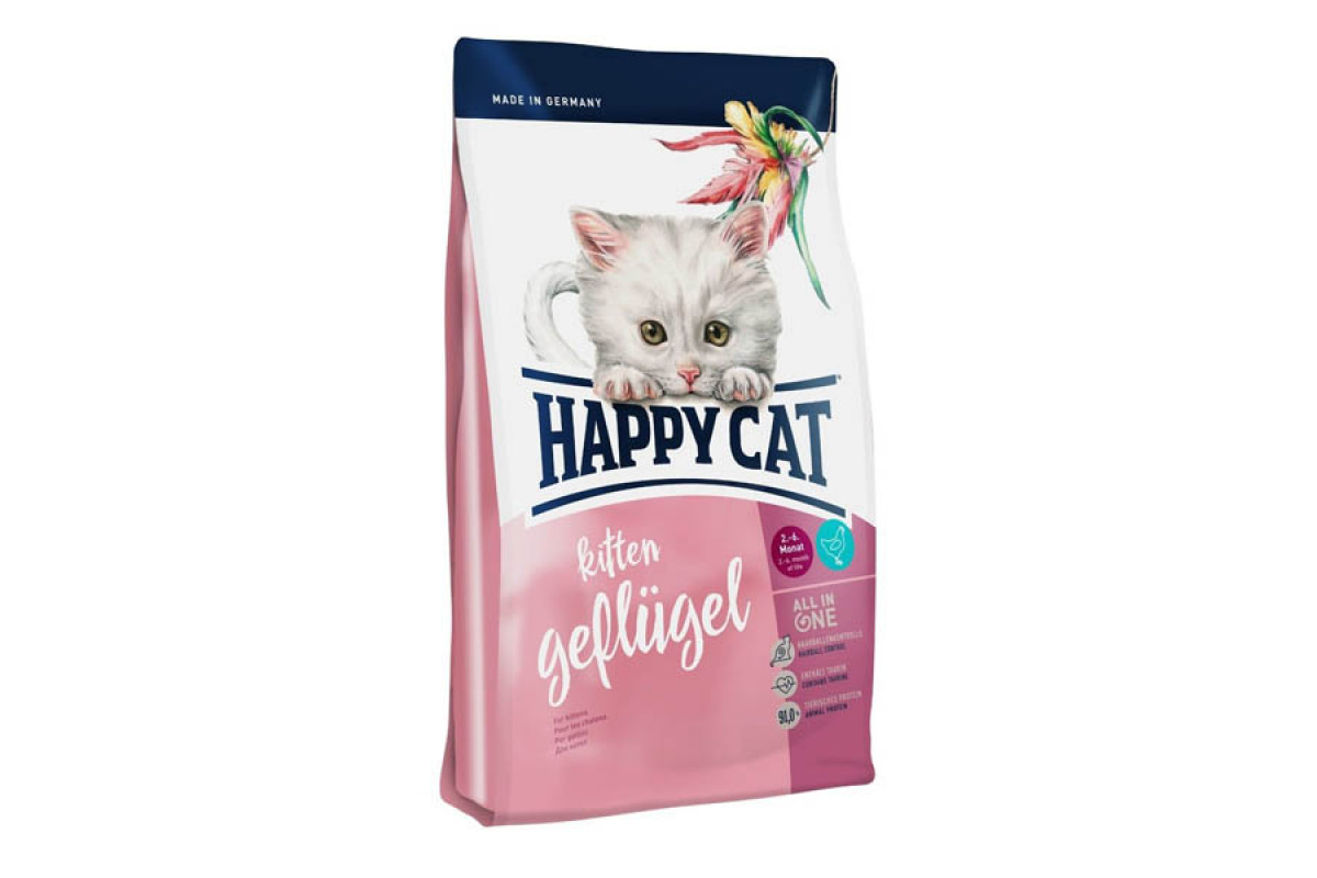 

Сухой корм Happy Cat Supreme Kitten Geflugel для котят от 5 недель до 6 месяцев со вкусом птицы 4 кг
