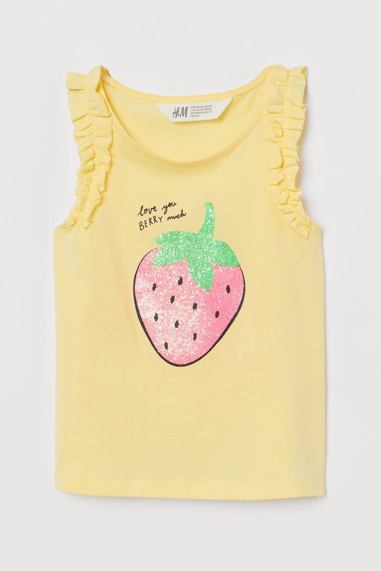 

Майка H&M для девочки 2-4 года 98-104 см Желтый (HM-00010)