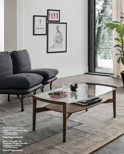 

Журнальный стол Tomasella Bloom-1 дерево стекло