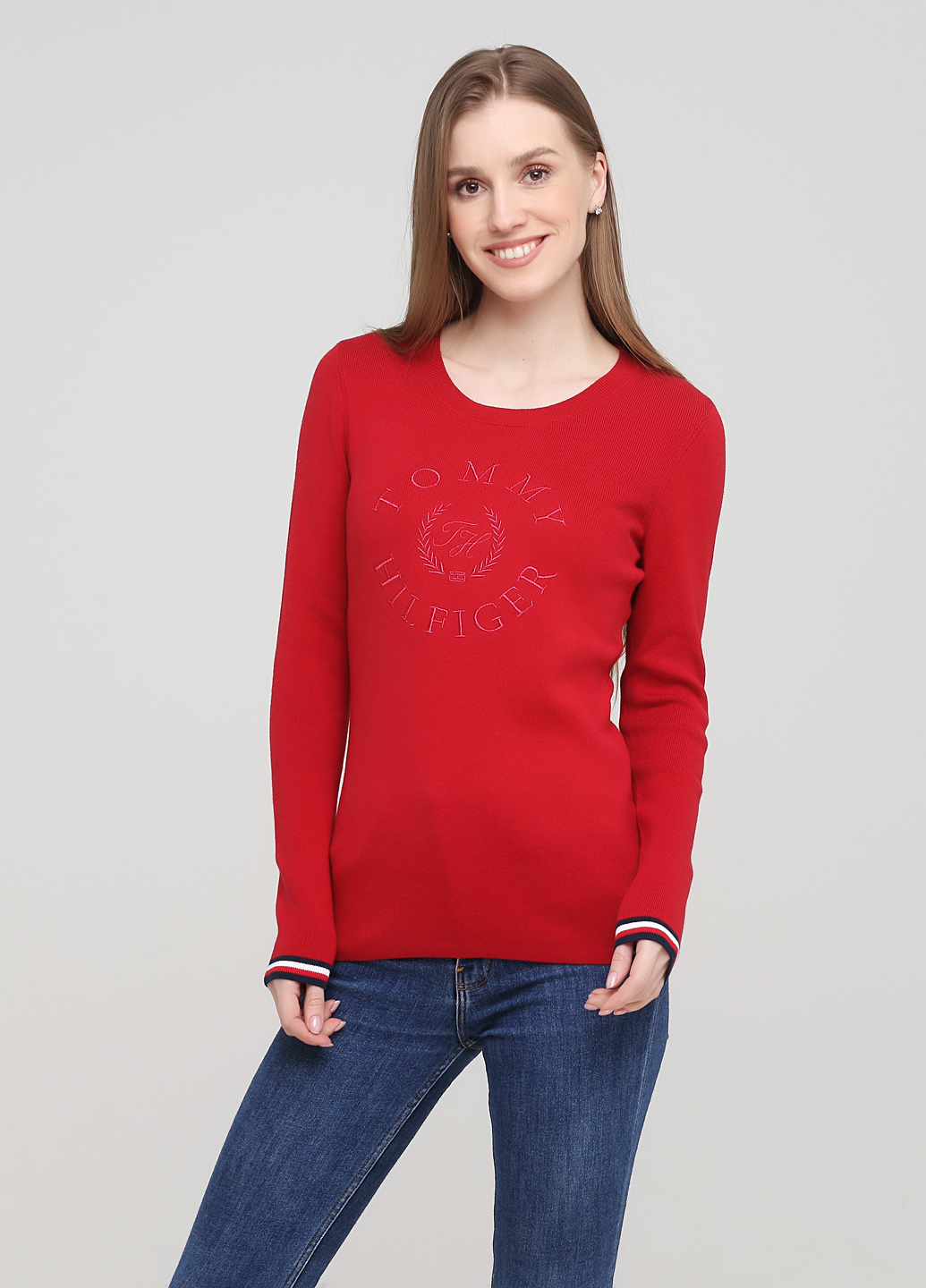 

Лонгслив женский - лонгслив Tommy Hilfiger TH1411W XS Красный