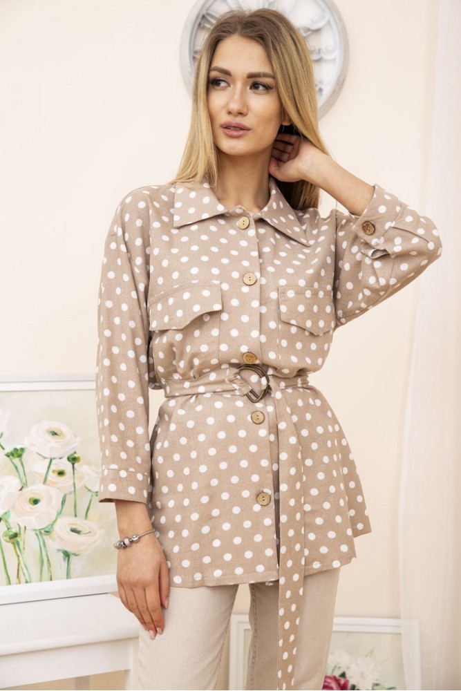 

Рубашка женская цвет Бежевый размер 40 FG_04289