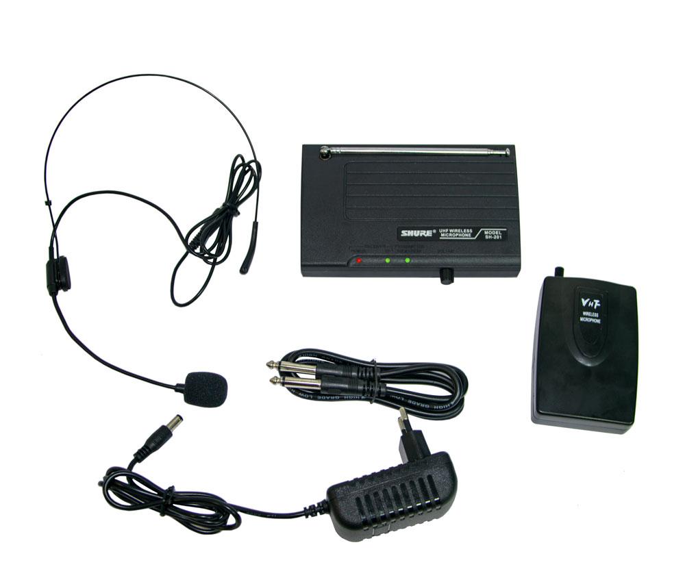 

Беспроводной радиомикрофон с базой Wireless Microphone System SH-201,микрофон на голову