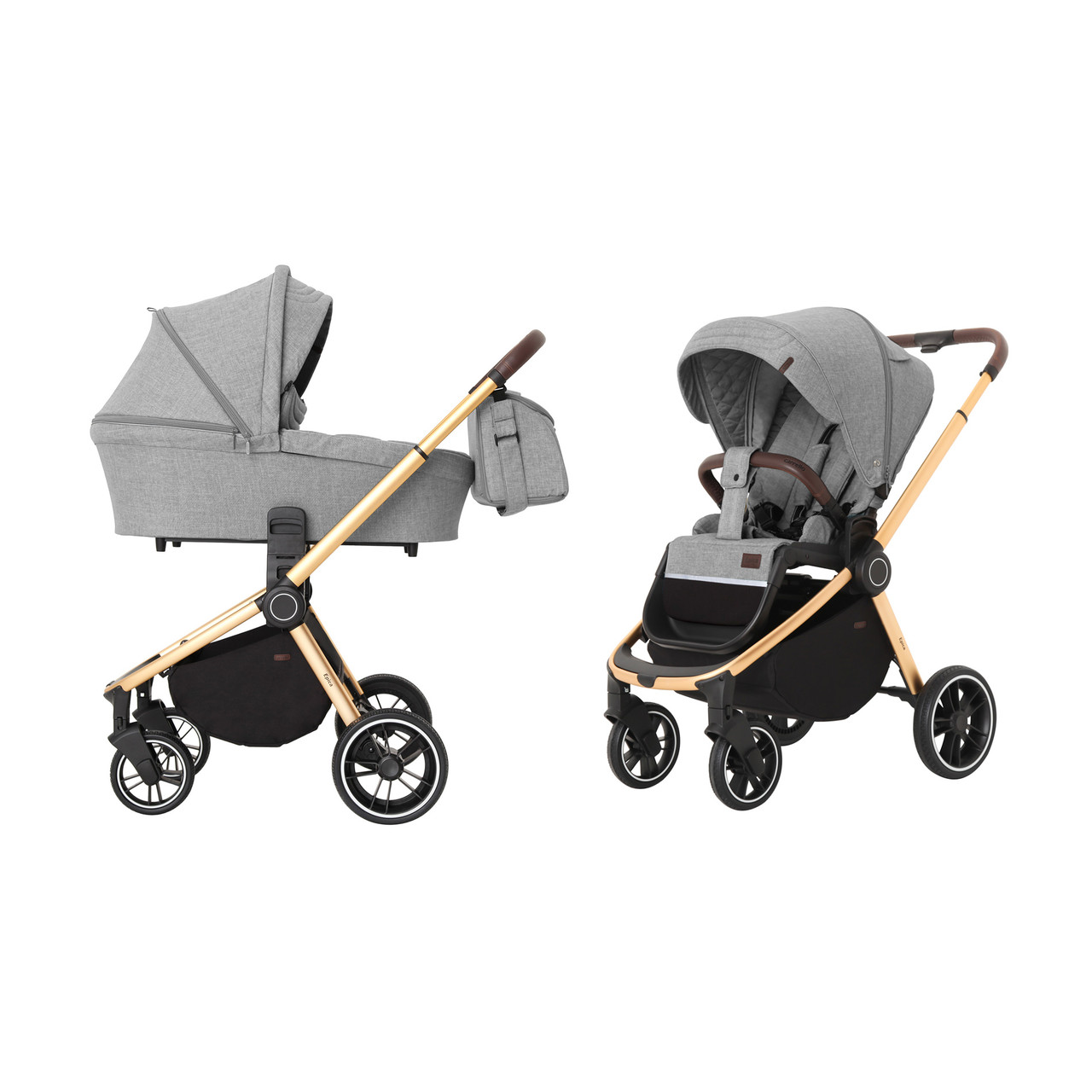

Коляска универсальная CARRELLO Epica CRL-8510 (2в1) Silver Grey