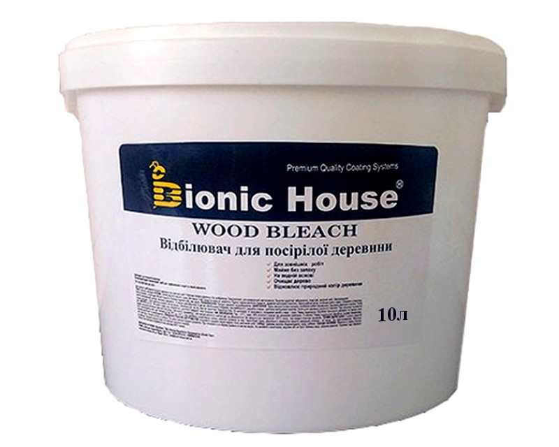 

Очиститель отбеливающий BIONIC-HOUSE WOOD BLEACH для древесины 10л