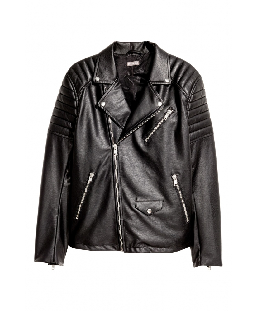 

Куртка шкіряна H&M 28506 S Чорний