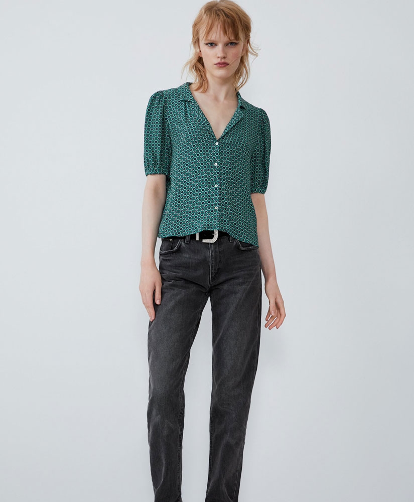 

Сорочка ZARA 3067115 S Зелений