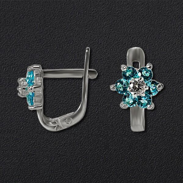 

Серебряные серьги 2137-1-turquoise